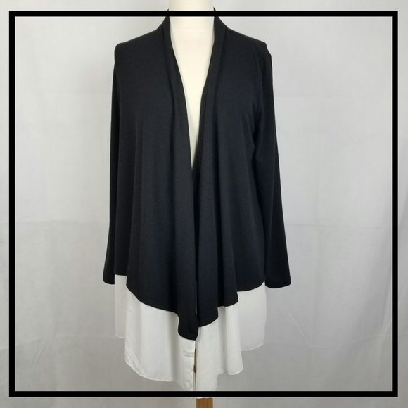 3 PIECE LIZ LANGE, BLACK, CREAM CHIFFON, SIZE M - Picture 2 of 8